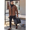 image:imageCOOFANDY Mens Flannel Shirts Long Sleeve Cotton Plaid Shirt Jacket Casual Button Down Shirt with PocketsBrown