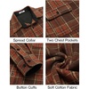 image:imageCOOFANDY Mens Flannel Shirts Long Sleeve Cotton Plaid Shirt Jacket Casual Button Down Shirt with PocketsBrown