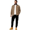 image:imageCOOFANDY Mens Flannel Shirts Long Sleeve Cotton Plaid Shirt Jacket Casual Button Down Shirt with PocketsBrown White