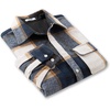 image:imageCOOFANDY Mens Flannel Shirts Long Sleeve Cotton Plaid Shirt Jacket Casual Button Down Shirt with PocketsDeep Blue