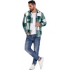 image:imageCOOFANDY Mens Flannel Shirts Long Sleeve Cotton Plaid Shirt Jacket Casual Button Down Shirt with PocketsGreen