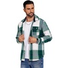 image:imageCOOFANDY Mens Flannel Shirts Long Sleeve Cotton Plaid Shirt Jacket Casual Button Down Shirt with PocketsGreen