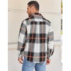 image:imageCOOFANDY Mens Flannel Shirts Long Sleeve Cotton Plaid Shirt Jacket Casual Button Down Shirt with PocketsGrey