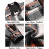 image:imageCOOFANDY Mens Flannel Shirts Long Sleeve Cotton Plaid Shirt Jacket Casual Button Down Shirt with PocketsGrey