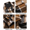 image:imageCOOFANDY Mens Flannel Shirts Long Sleeve Cotton Plaid Shirt Jacket Casual Button Down Shirt with PocketsKhaki