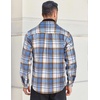 image:imageCOOFANDY Mens Flannel Shirts Long Sleeve Cotton Plaid Shirt Jacket Casual Button Down Shirt with PocketsLight Blue