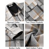 image:imageCOOFANDY Mens Flannel Shirts Long Sleeve Cotton Plaid Shirt Jacket Casual Button Down Shirt with PocketsLight Grey