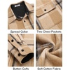 image:imageCOOFANDY Mens Flannel Shirts Long Sleeve Cotton Plaid Shirt Jacket Casual Button Down Shirt with PocketsLight Khaki