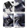image:imageCOOFANDY Mens Flannel Shirts Long Sleeve Cotton Plaid Shirt Jacket Casual Button Down Shirt with PocketsNavy Blue