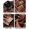 image:imageCOOFANDY Mens Flannel Shirts Long Sleeve Cotton Plaid Shirt Jacket Casual Button Down Shirt with PocketsOrange Red