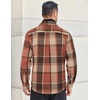 image:imageCOOFANDY Mens Flannel Shirts Long Sleeve Cotton Plaid Shirt Jacket Casual Button Down Shirt with PocketsOrange Red
