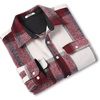 image:imageCOOFANDY Mens Flannel Shirts Long Sleeve Cotton Plaid Shirt Jacket Casual Button Down Shirt with PocketsRed