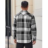 image:imageCOOFANDY Mens Flannel Shirts Long Sleeve Lightweight Plaid Shirt Casual Button Down Shirts JacketBlack