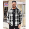image:imageCOOFANDY Mens Flannel Shirts Long Sleeve Lightweight Plaid Shirt Casual Button Down Shirts JacketBlack