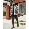 image:imageCOOFANDY Mens Flannel Shirts Long Sleeve Lightweight Plaid Shirt Casual Button Down Shirts JacketBlack
