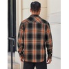 image:imageCOOFANDY Mens Flannel Shirts Long Sleeve Lightweight Plaid Shirt Casual Button Down Shirts JacketBlack Orange