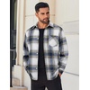 image:imageCOOFANDY Mens Flannel Shirts Long Sleeve Lightweight Plaid Shirt Casual Button Down Shirts JacketBlue Yellow
