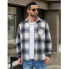 image:imageCOOFANDY Mens Flannel Shirts Long Sleeve Lightweight Plaid Shirt Casual Button Down Shirts JacketBlue Yellow