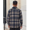 image:imageCOOFANDY Mens Flannel Shirts Long Sleeve Lightweight Plaid Shirt Casual Button Down Shirts JacketDark Blue