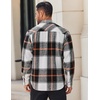 image:imageCOOFANDY Mens Flannel Shirts Long Sleeve Lightweight Plaid Shirt Casual Button Down Shirts JacketGrey