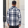 image:imageCOOFANDY Mens Flannel Shirts Long Sleeve Lightweight Plaid Shirt Casual Button Down Shirts JacketLight Blue