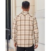 image:imageCOOFANDY Mens Flannel Shirts Long Sleeve Lightweight Plaid Shirt Casual Button Down Shirts JacketLight Brown