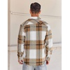 image:imageCOOFANDY Mens Flannel Shirts Long Sleeve Lightweight Plaid Shirt Casual Button Down Shirts JacketLight Khaki