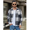 image:imageCOOFANDY Mens Flannel Shirts Long Sleeve Lightweight Plaid Shirt Casual Button Down Shirts JacketNavy Blue
