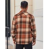 image:imageCOOFANDY Mens Flannel Shirts Long Sleeve Lightweight Plaid Shirt Casual Button Down Shirts JacketOrange Red