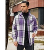 image:imageCOOFANDY Mens Flannel Shirts Long Sleeve Lightweight Plaid Shirt Casual Button Down Shirts JacketPurple