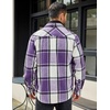 image:imageCOOFANDY Mens Flannel Shirts Long Sleeve Lightweight Plaid Shirt Casual Button Down Shirts JacketPurple