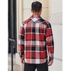 image:imageCOOFANDY Mens Flannel Shirts Long Sleeve Lightweight Plaid Shirt Casual Button Down Shirts JacketRed