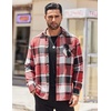 image:imageCOOFANDY Mens Flannel Shirts Long Sleeve Lightweight Plaid Shirt Casual Button Down Shirts JacketRed