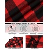 image:imageCOOFANDY Mens Flannel Shirts Long Sleeve Lightweight Plaid Shirt Casual Button Down Shirts JacketRed Black