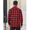 image:imageCOOFANDY Mens Flannel Shirts Long Sleeve Lightweight Plaid Shirt Casual Button Down Shirts JacketRed Black