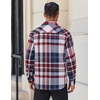 image:imageCOOFANDY Mens Flannel Shirts Long Sleeve Lightweight Plaid Shirt Casual Button Down Shirts JacketRed Blue