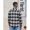image:imageCOOFANDY Mens Flannel Shirts Long Sleeve Lightweight Plaid Shirt Casual Button Down Shirts with PocketBlack White