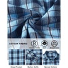 image:imageCOOFANDY Mens Flannel Shirts Long Sleeve Lightweight Plaid Shirt Casual Button Down Shirts with PocketBlue