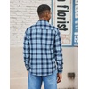 image:imageCOOFANDY Mens Flannel Shirts Long Sleeve Lightweight Plaid Shirt Casual Button Down Shirts with PocketBlue