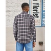 image:imageCOOFANDY Mens Flannel Shirts Long Sleeve Lightweight Plaid Shirt Casual Button Down Shirts with PocketBlue White