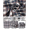 image:imageCOOFANDY Mens Flannel Shirts Long Sleeve Lightweight Plaid Shirt Casual Button Down Shirts with PocketBlue White
