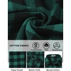 image:imageCOOFANDY Mens Flannel Shirts Long Sleeve Lightweight Plaid Shirt Casual Button Down Shirts with PocketDark Green