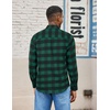 image:imageCOOFANDY Mens Flannel Shirts Long Sleeve Lightweight Plaid Shirt Casual Button Down Shirts with PocketDark Green