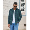 image:imageCOOFANDY Mens Flannel Shirts Long Sleeve Lightweight Plaid Shirt Casual Button Down Shirts with PocketGreen