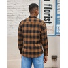 image:imageCOOFANDY Mens Flannel Shirts Long Sleeve Lightweight Plaid Shirt Casual Button Down Shirts with PocketKhaki