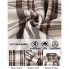 image:imageCOOFANDY Mens Flannel Shirts Long Sleeve Lightweight Plaid Shirt Casual Button Down Shirts with PocketLight Khaki