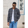 image:imageCOOFANDY Mens Flannel Shirts Long Sleeve Lightweight Plaid Shirt Casual Button Down Shirts with PocketNavy Blue