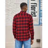 image:imageCOOFANDY Mens Flannel Shirts Long Sleeve Lightweight Plaid Shirt Casual Button Down Shirts with PocketRed