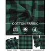 image:imageCOOFANDY Mens Flannel Shirts Long Sleeve Plaid Button Down Shirts Casual Cotton ShirtsGreen Checkered