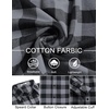 image:imageCOOFANDY Mens Flannel Shirts Long Sleeve Plaid Button Down Shirts Casual Cotton ShirtsGrey Checkered